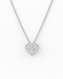 Colar Coração Cravejado Prata 925 - Karina Pratas