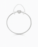 Pulseira Berloque + Trava de Segurança Coração Prata 925 - Karina Pratas